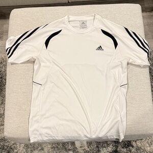 Adidas Cream T-Shirt with Logo Tag